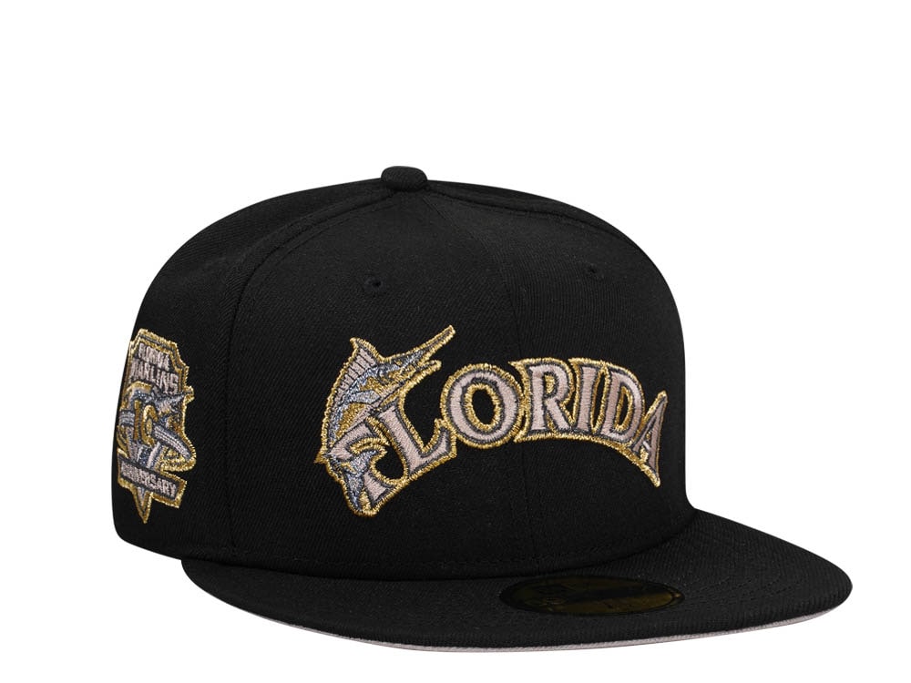 New Era Florida Marlins 10th Anniversary Creme Gold Edition 59Fifty Fitted Gorra