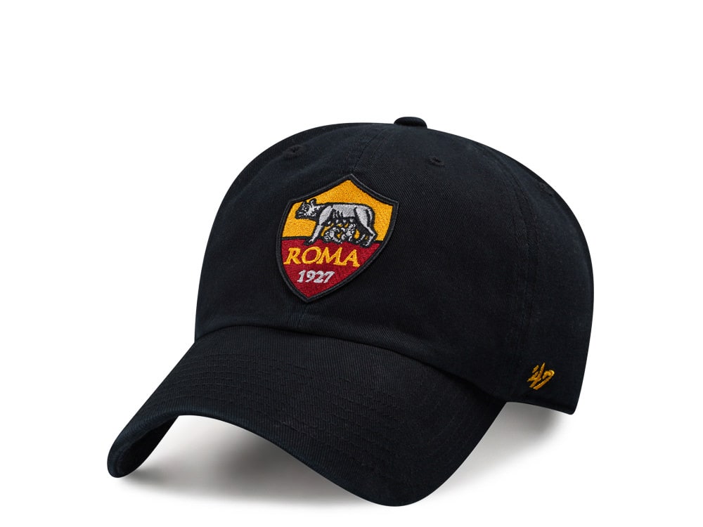 47Brand AS Roma Trojan Black Clean up Strapback Gorra