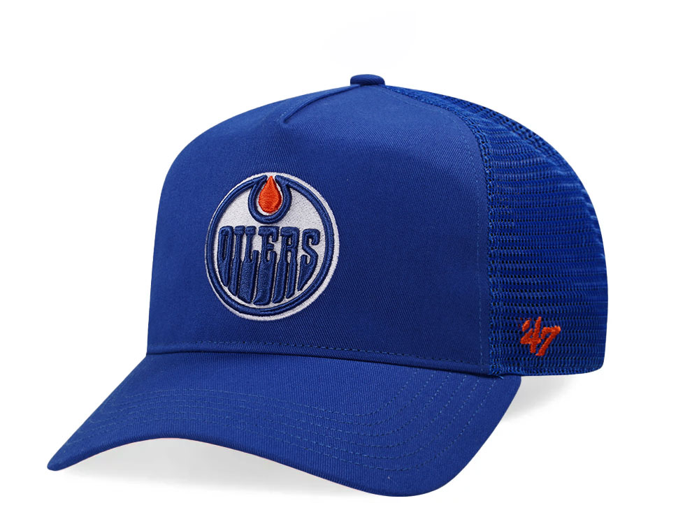 47Brand Edmonton Oilers Royal Hitch Trucker Snapback Gorra