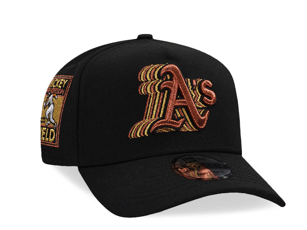 New Era Oakland Athletics Rickey Henderson Field Cascading Copper Edition 9Forty A Frame Snapback Gorra