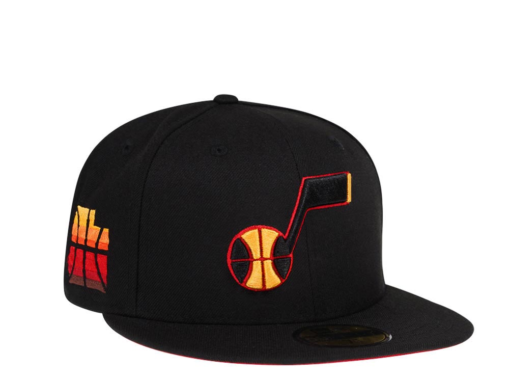 New Era Utah Jazz Black and Red Edition 59Fifty Fitted Gorra