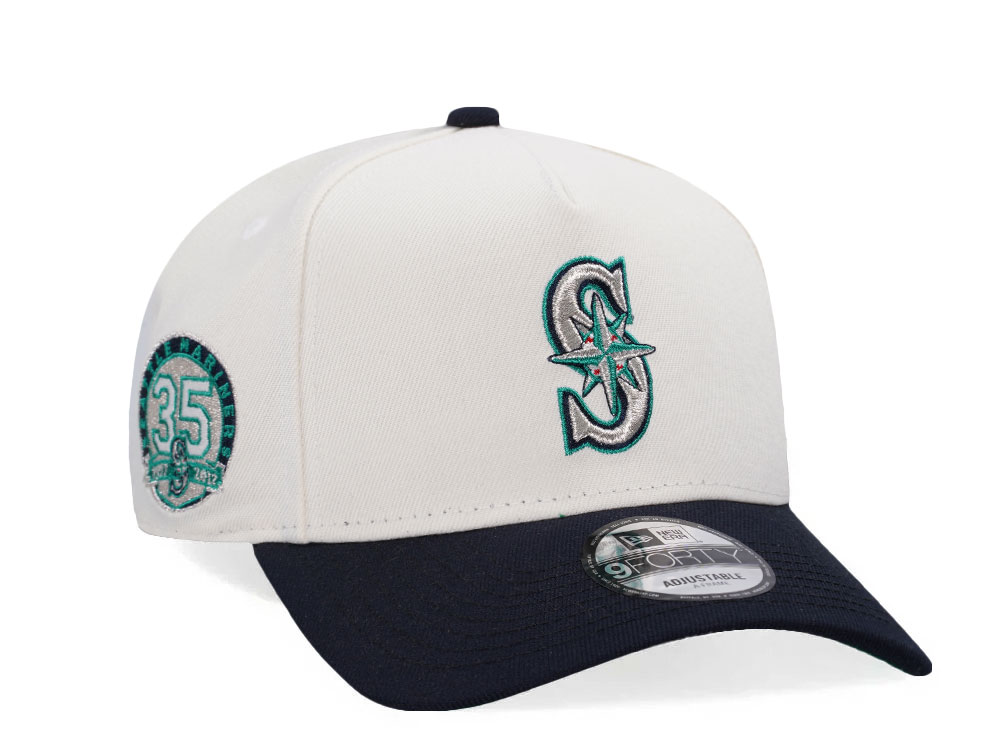 New Era Seattle Mariners 35th Anniversary Chrome Two Tone Edition A Frame Snapback Gorra