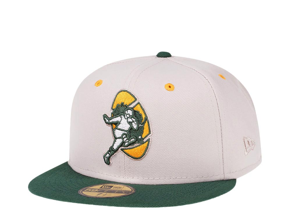 New Era Green Bay Packers Stone  Two Tone Throwback Edition 59Fifty Fitted Gorra