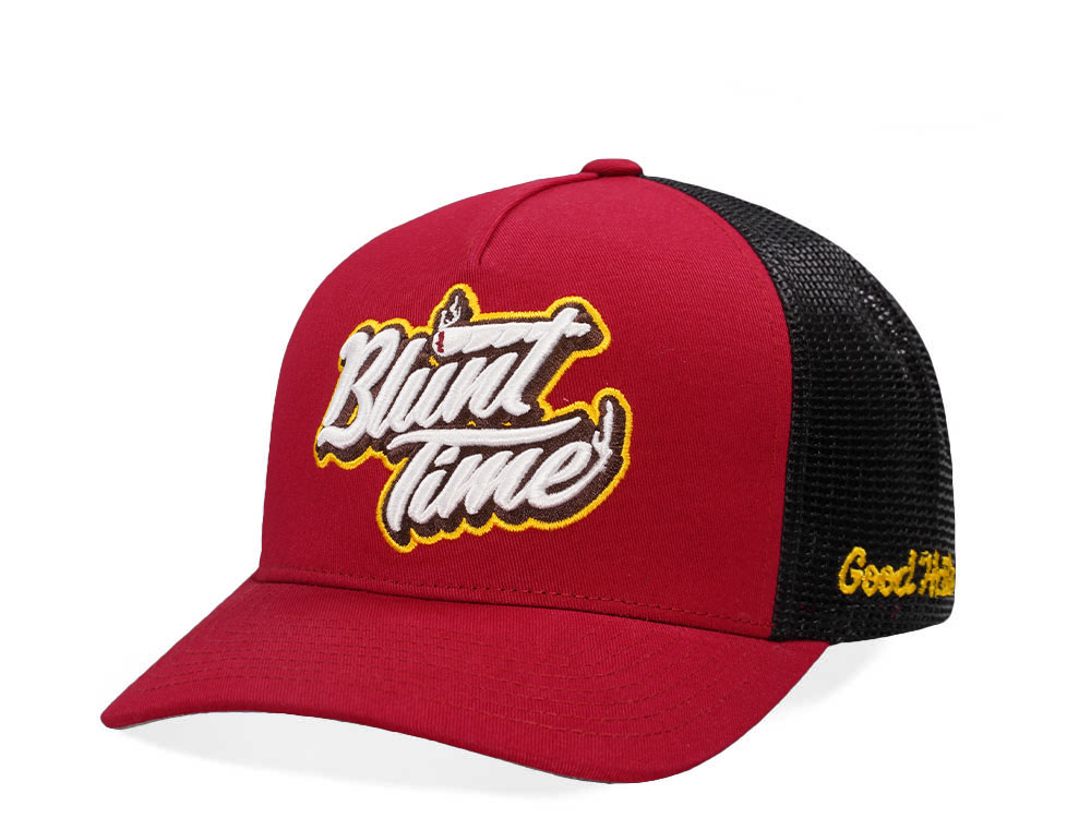 Good Hats Blunt Time Cardinal Trucker Edition Snapback Gorra