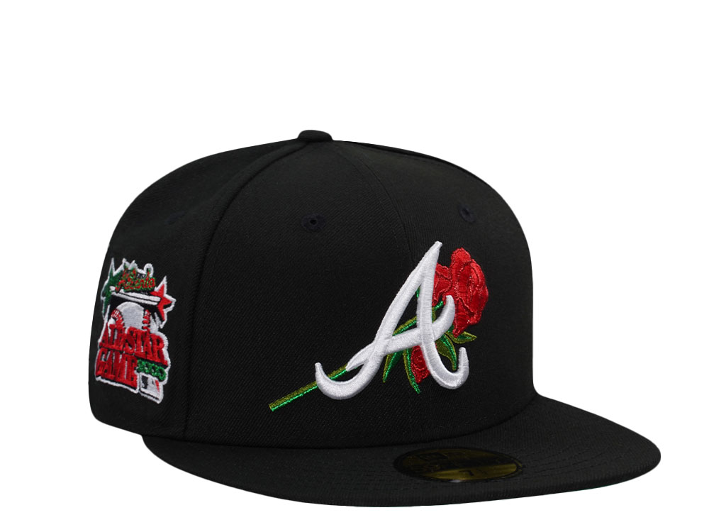 New Era Atlanta Braves All Star Game 2000 Anniversary Black Rose Edition 59Fifty Fitted Gorra