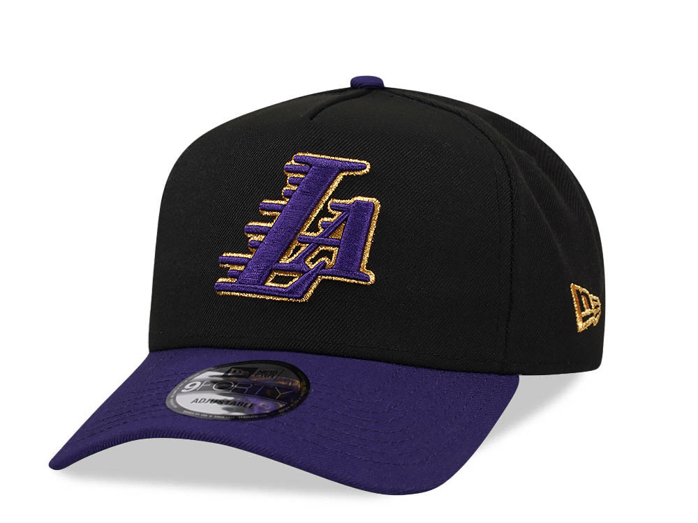 New Era Los Angeles Lakers Purple Gold Two Tone Edition 9Forty A Frame Snapback Gorra