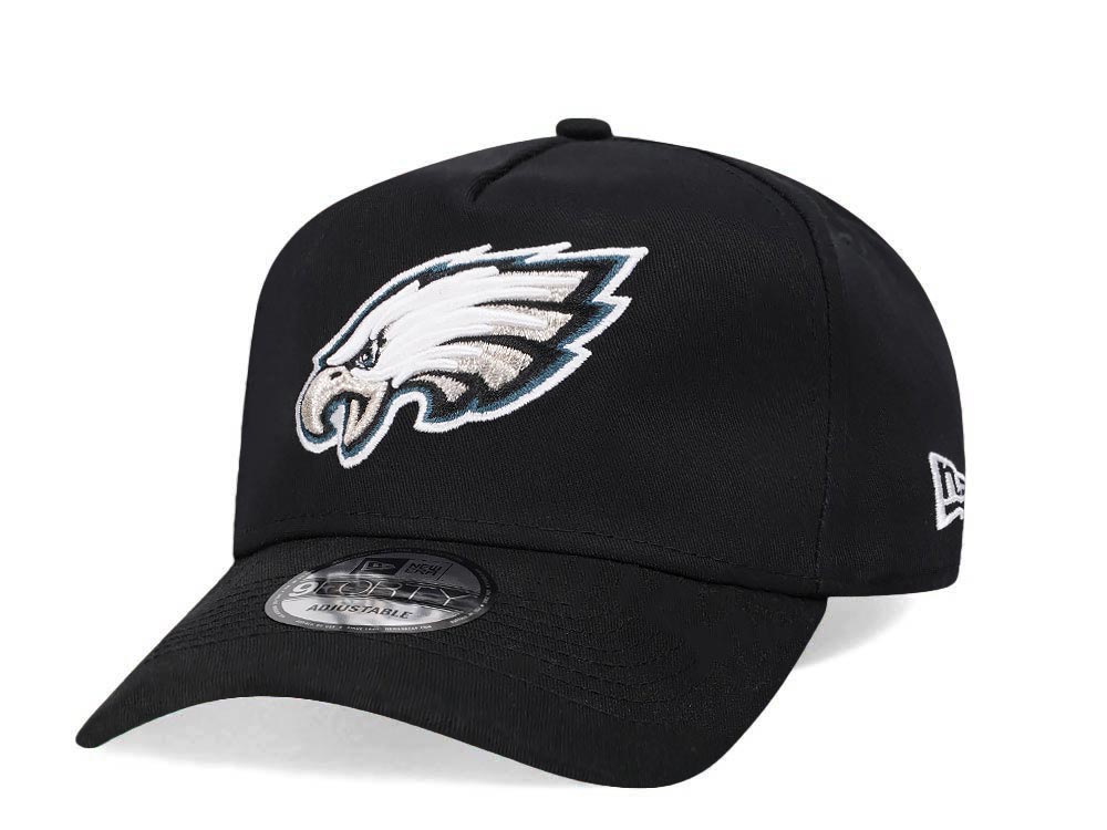 New Era Philadelphia Eagles Black 9Forty A Frame Snapback Gorra