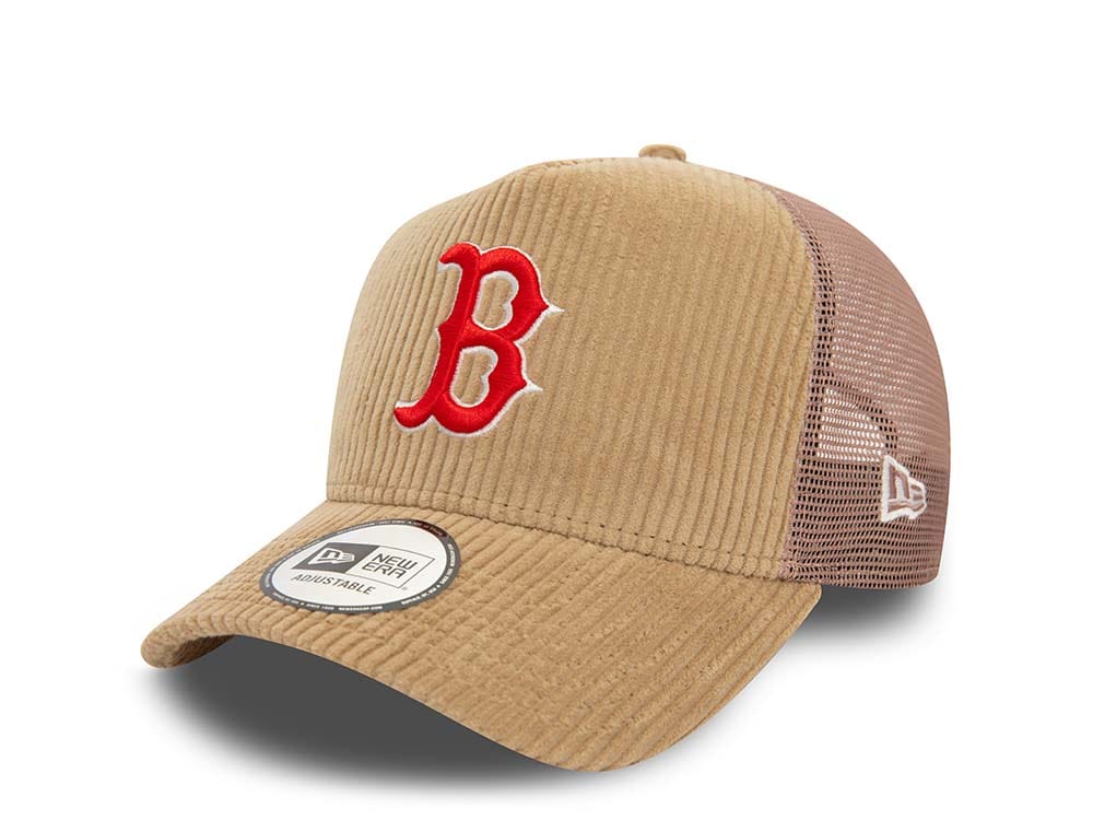 New Era Boston Red Sox Cord Trucker A Frame Snapback Gorra