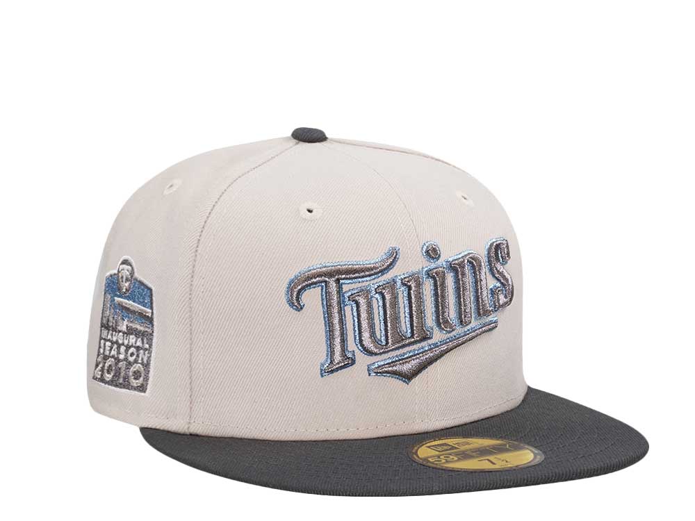 New Era Minnesota Twins Inaugural Season 2010 Stone Pewter Two Tone Edition 59Fifty Fitted Gorra