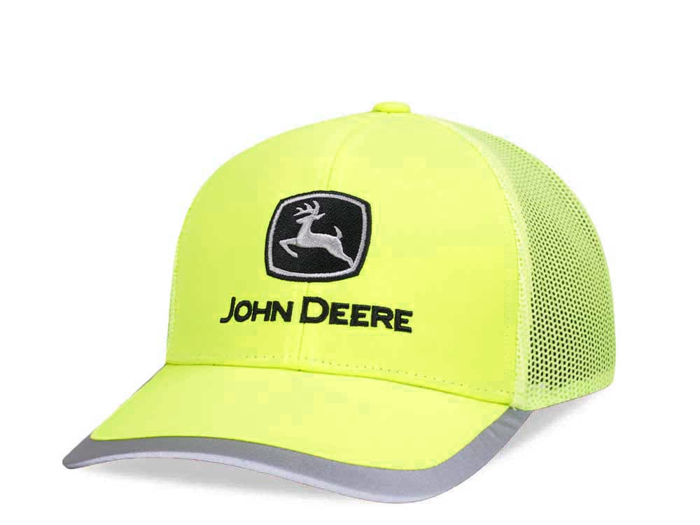 John Deere Construction Logo Yellow Trucker Snapback Gorra