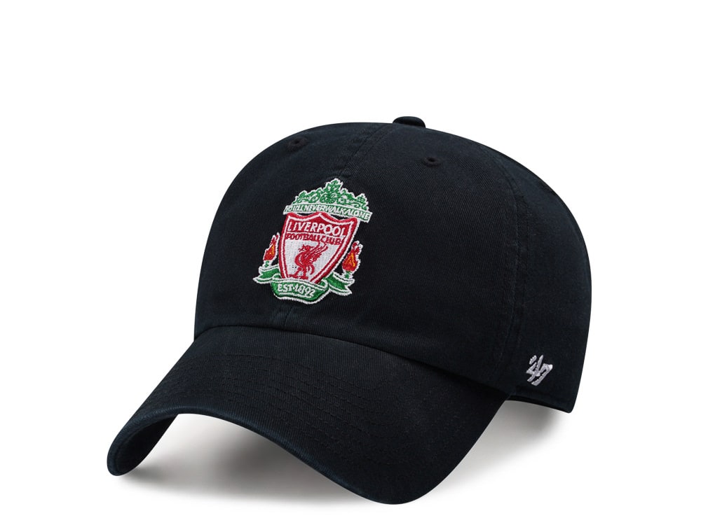 47Brand Liverpool FC Black Clean up Strapback Gorra