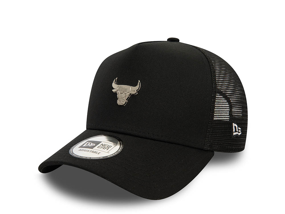 New Era Chicago Bulls Metal Logo Trucker A Frame Snapback Gorra