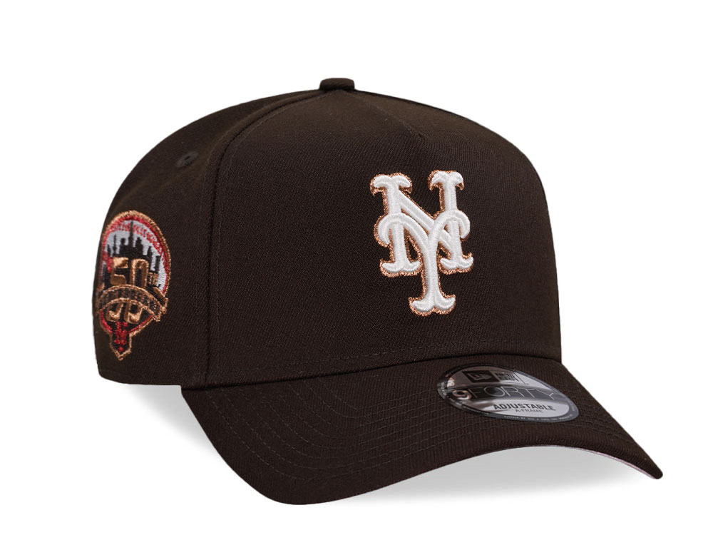 New Era New York Mets 50th Anniversary Burnt Copper Pink Edition 9Forty A Frame Snapback Gorra