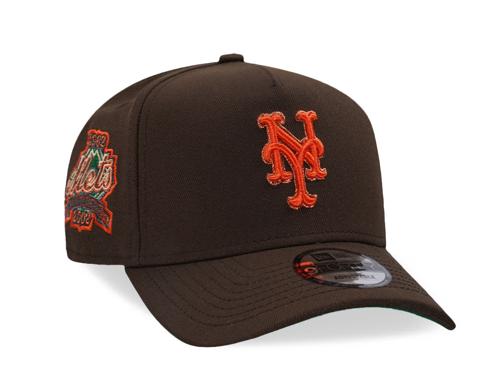 New Era New York Mets 40th Anniversary Burnt Copper 9Forty A Frame Snapback Gorra