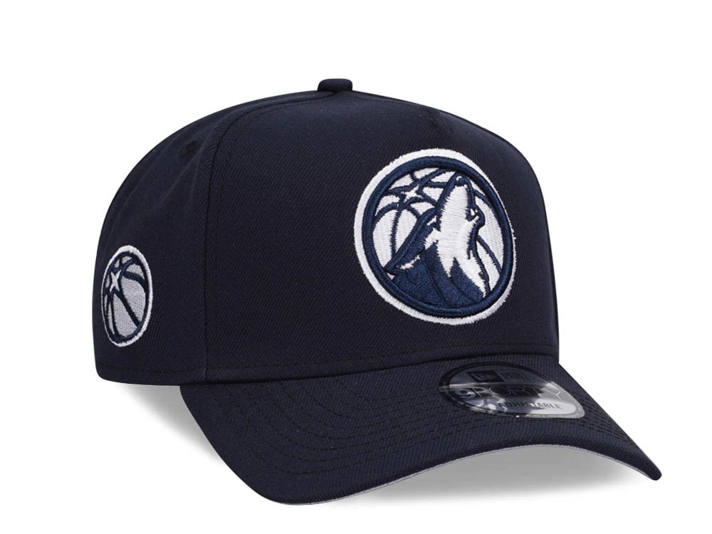 New Era Minnesota Timberwolves Navy Classic Edition 9Forty A Frame Snapback Gorra