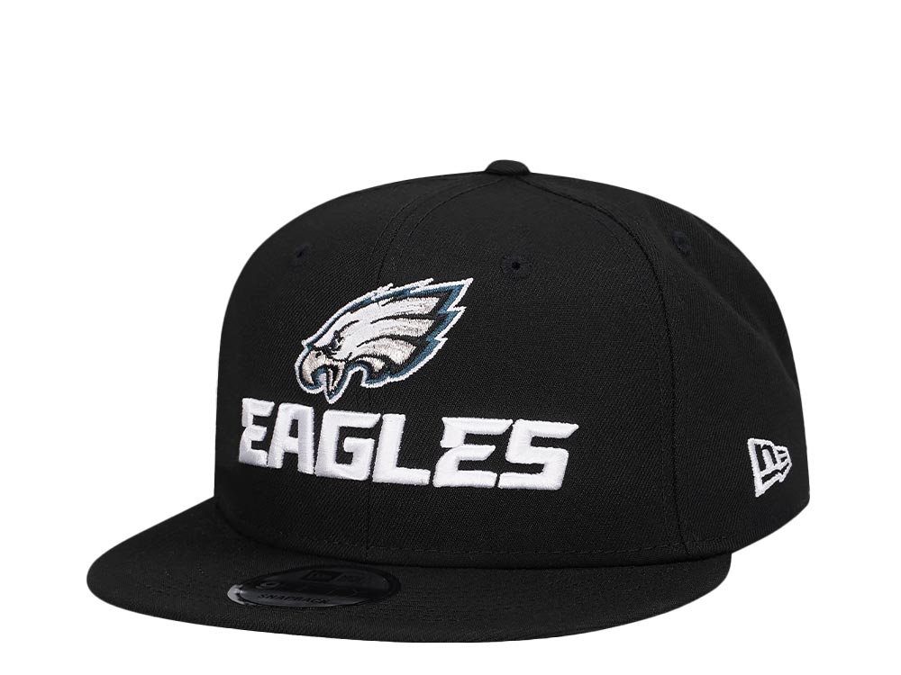 New Era Philadelphia Eagles Black Script Edition 9Fifty Snapback Gorra