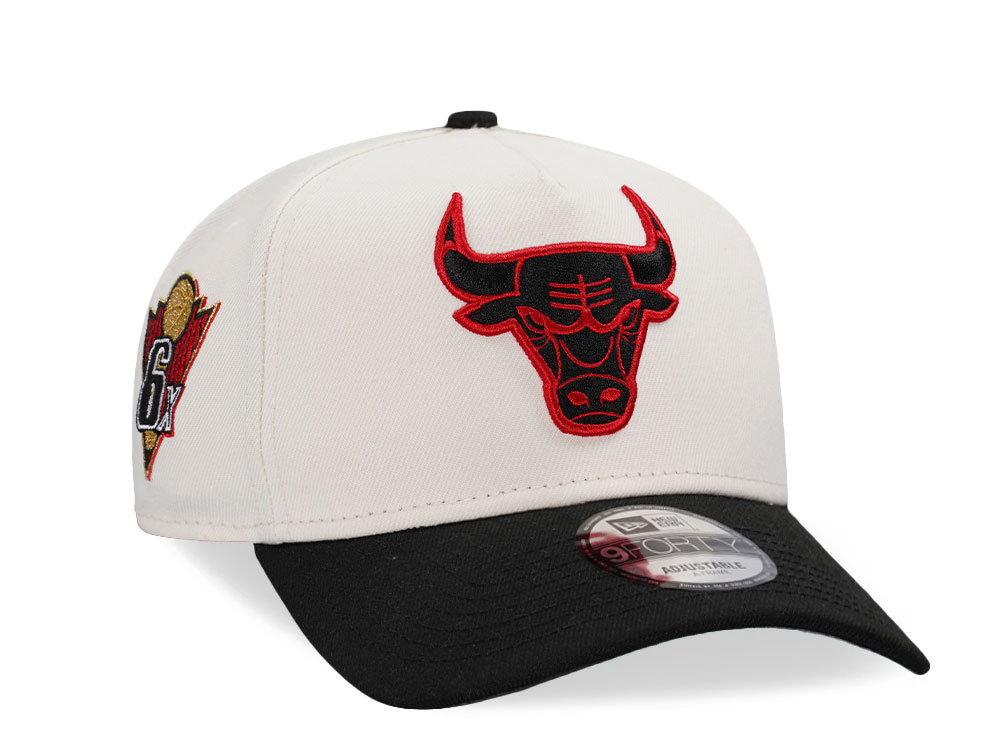 New Era Chicago Bulls 6x Champions Chrome Two Tone 9Forty A Frame Snapback Gorra